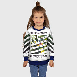 Свитшот детский Off-White: Keep Going, цвет: 3D-синий — фото 2