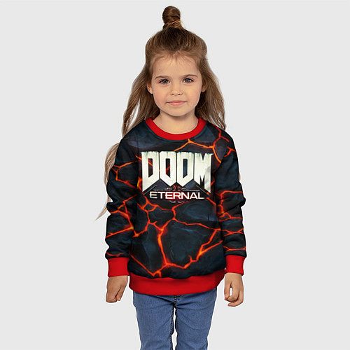 Детский свитшот DOOM: ETERNAL / 3D-Красный – фото 4