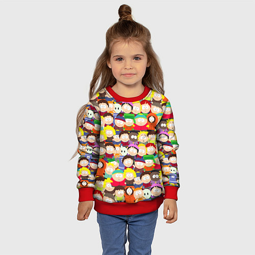 Детский свитшот ЮЖНЫЙ ПАРК / 3D-Красный – фото 4