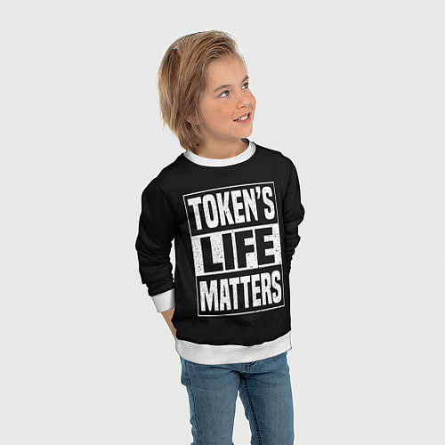 Детский свитшот TOKENS LIFE MATTERS / 3D-Белый – фото 3