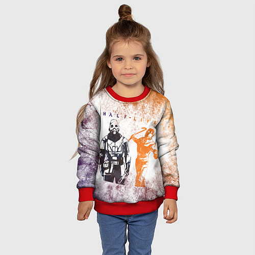 Детский свитшот Half life attack / 3D-Красный – фото 4