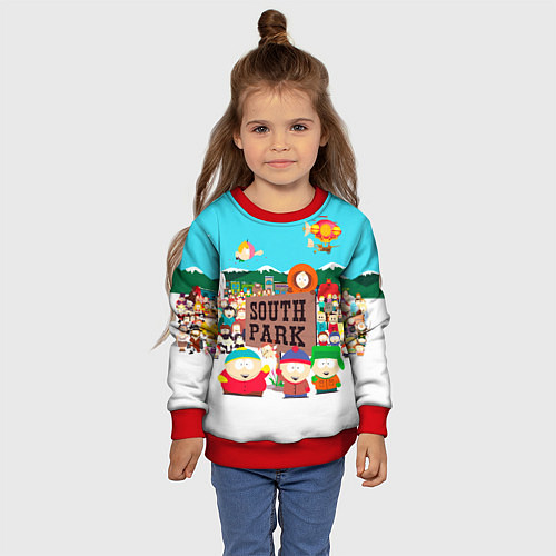 Детский свитшот South Park / 3D-Красный – фото 4