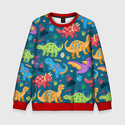 Детский свитшот Арт с динозаврами