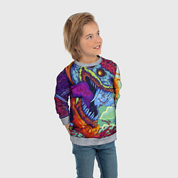 Свитшот детский HYPERBEAST, цвет: 3D-меланж — фото 2