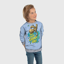 Свитшот детский Get your Groot on!, цвет: 3D-меланж — фото 2