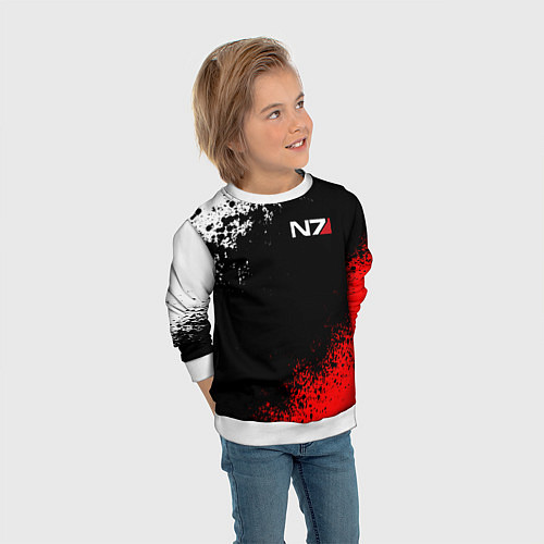 Детский свитшот MASS EFFECT N7 / 3D-Белый – фото 3