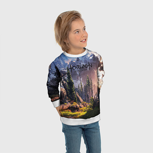Детский свитшот Horizon Zero Dawn / 3D-Белый – фото 3