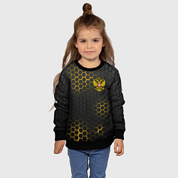 Свитшот детский РОССИЯ, цвет: 3D-черный — фото 2
