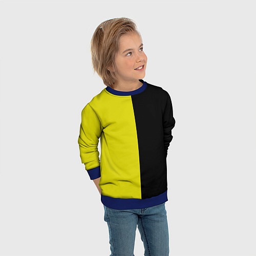 Детский свитшот BLACK YELLOW / 3D-Синий – фото 3