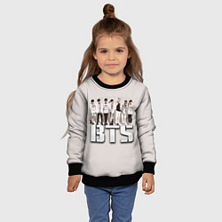 Свитшот детский BTS, цвет: 3D-черный — фото 2