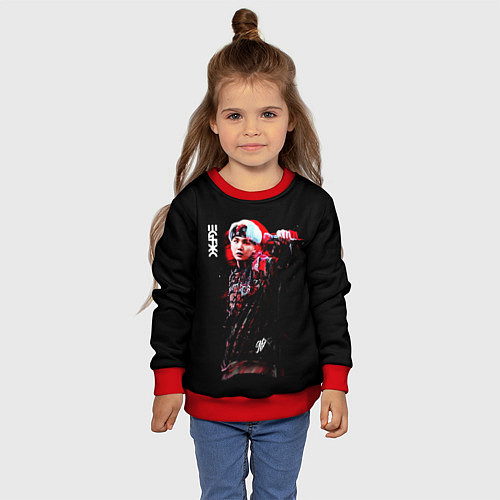 Детский свитшот BTS / 3D-Красный – фото 4