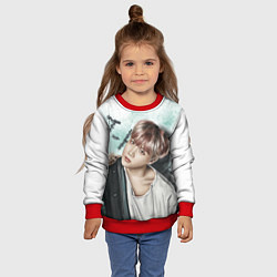 Свитшот детский BTS, цвет: 3D-красный — фото 2