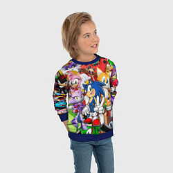 Свитшот детский Sonic ПЕРСОНАЖИ, цвет: 3D-синий — фото 2