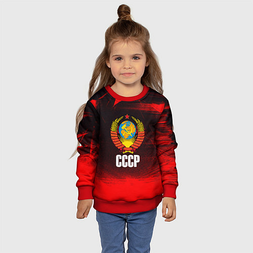 Детский свитшот СССР / 3D-Красный – фото 4
