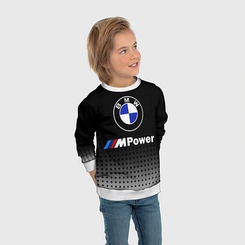 Детский свитшот BMW / 3D-Белый – фото 3
