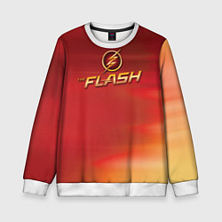Свитшот детский The Flash Logo Pattern, цвет: 3D-белый