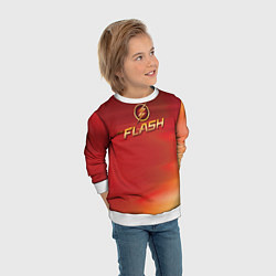 Свитшот детский The Flash Logo Pattern, цвет: 3D-белый — фото 2