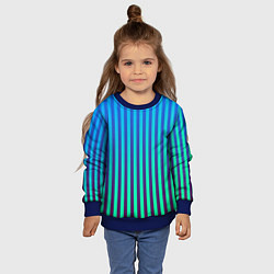 Свитшот детский Пикси полосы, цвет: 3D-синий — фото 2