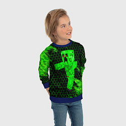Свитшот детский MINECRAFT CREEPER, цвет: 3D-синий — фото 2