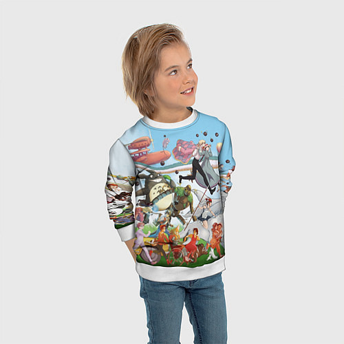 Детский свитшот Studio Ghibli / 3D-Белый – фото 3