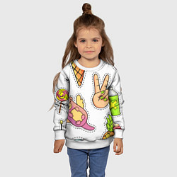 Свитшот детский Emoji, цвет: 3D-белый — фото 2