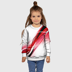 Свитшот детский GEOMETRY STRIPES RED, цвет: 3D-белый — фото 2