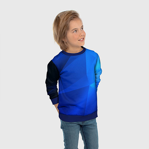 Детский свитшот SHADES OF BLUE / 3D-Синий – фото 3