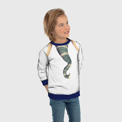 Детский свитшот Elephant / 3D-Синий – фото 3