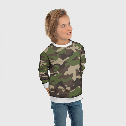 Детский свитшот МИЛИТАРИ / 3D-Белый – фото 3