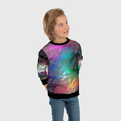 Свитшот детский Узоры, цвет: 3D-черный — фото 2