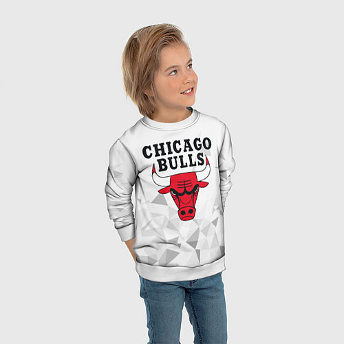 Детский свитшот CHICAGO BULLS / 3D-Белый – фото 3