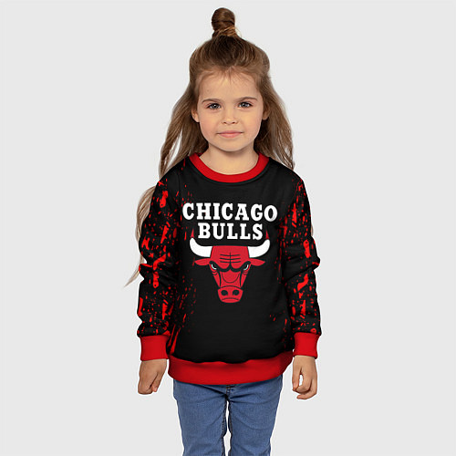 Детский свитшот CHICAGO BULLS / 3D-Красный – фото 4