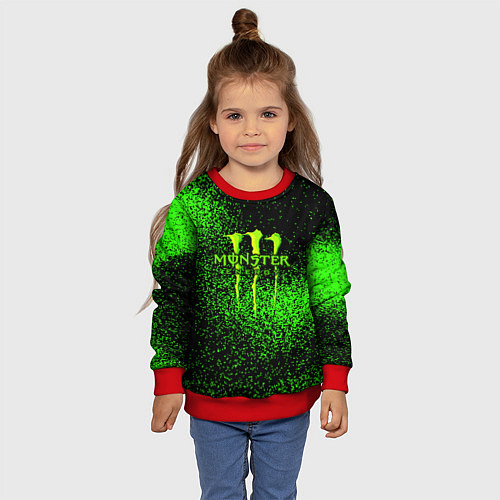 Детский свитшот MONSTER ENERGY / 3D-Красный – фото 4