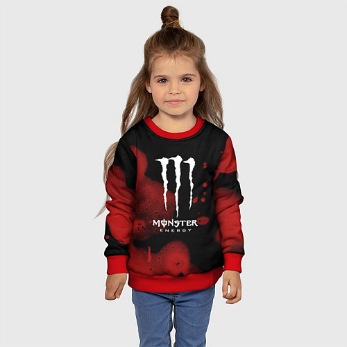 Детский свитшот MONSTER ENERGY / 3D-Красный – фото 4