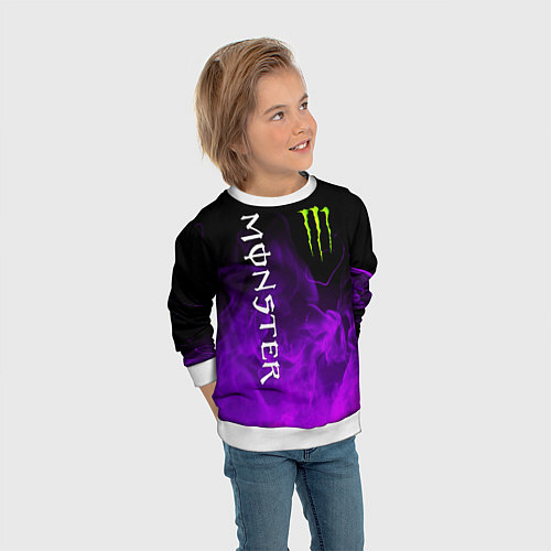 Детский свитшот MONSTER ENERGY / 3D-Белый – фото 3
