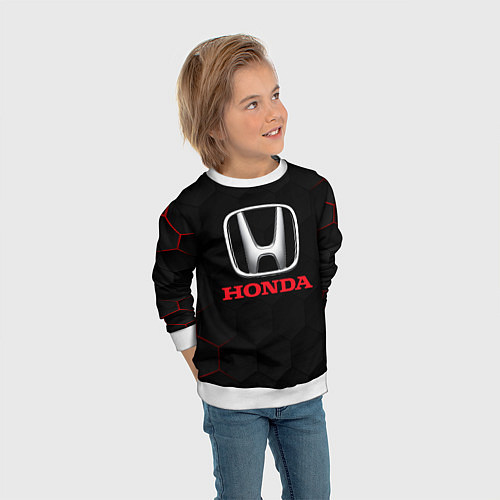 Детский свитшот HONDA / 3D-Белый – фото 3