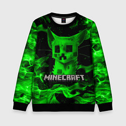 Свитшот детский MINECRAFT CREEPER CAT, цвет: 3D-черный
