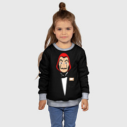 Свитшот детский Бумажный Дом, цвет: 3D-меланж — фото 2