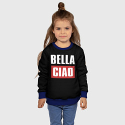 Свитшот детский Bella Ciao, цвет: 3D-синий — фото 2