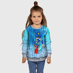 Свитшот детский Metal Sonic, цвет: 3D-меланж — фото 2