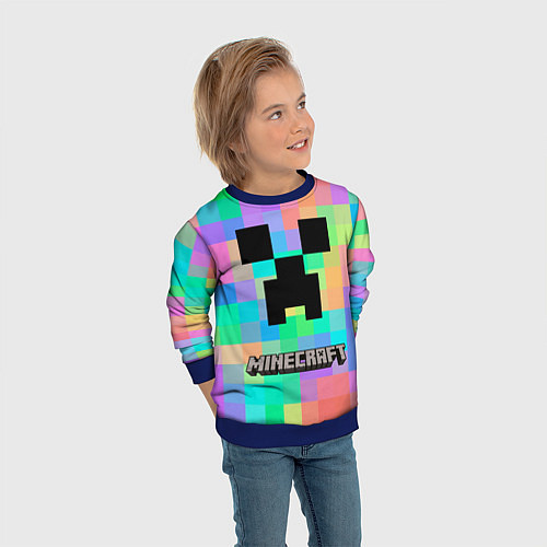 Детский свитшот Minecraft / 3D-Синий – фото 3