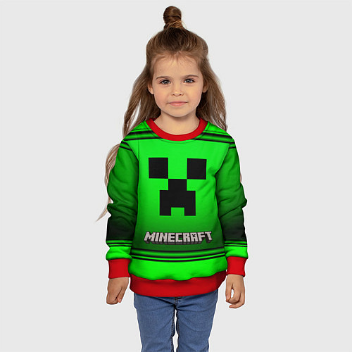 Детский свитшот Minecraft / 3D-Красный – фото 4