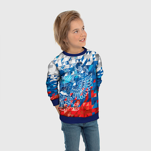 Детский свитшот Россия / 3D-Синий – фото 3