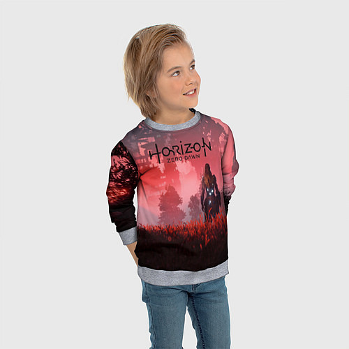 Детский свитшот HORIZON ZERO DAWN / 3D-Меланж – фото 3