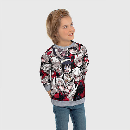 Детский свитшот Helltaker / 3D-Меланж – фото 3