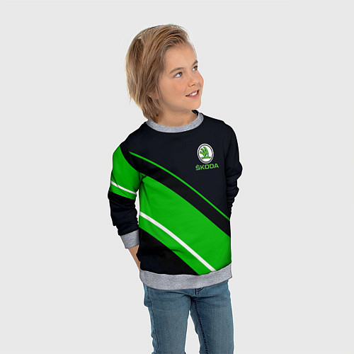 Детский свитшот SKODA / 3D-Меланж – фото 3