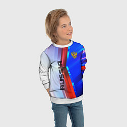 Свитшот детский RUSSIA SPORT, цвет: 3D-белый — фото 2