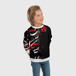 Свитшот детский Анархия, цвет: 3D-белый — фото 2