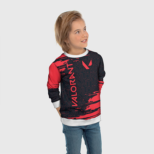 Детский свитшот VALORANT ВАЛОРАНТ / 3D-Белый – фото 3