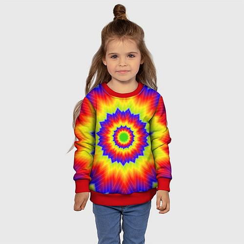 Детский свитшот Tie-Dye / 3D-Красный – фото 4